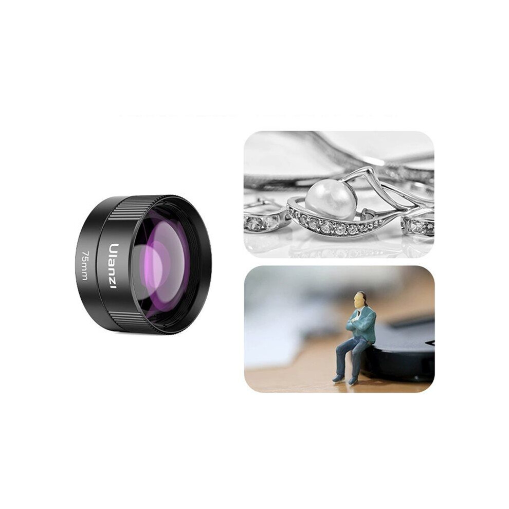 Ulanzi Mobile Lens 75Mm Macro Phone Lens With 17Mm Lens Clip Smartphone Lens Shooting Photography Accessories 6132468362414