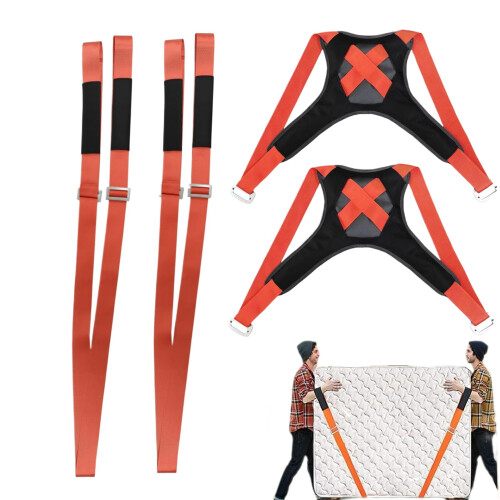 Device Moving Belts  2Person Carrying Strap System  400 kg Load Straps