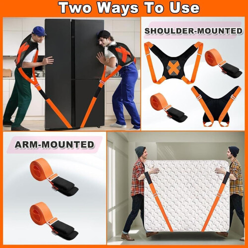 Device Moving Belts  2Person Carrying Strap System  400 kg Load Straps 2