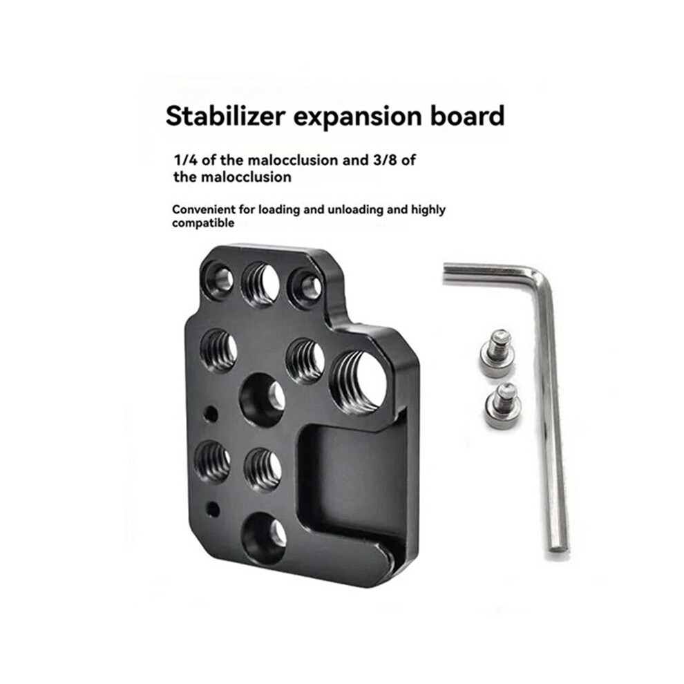 2 Pcs Stabilizer Extension Plate For Dji Ronin Rs3/Rs2/Rsc2/Sc/S Gimbal Stabilizer Extension 1/4 3/8Inch Hole Cold Shoe 4713635646838