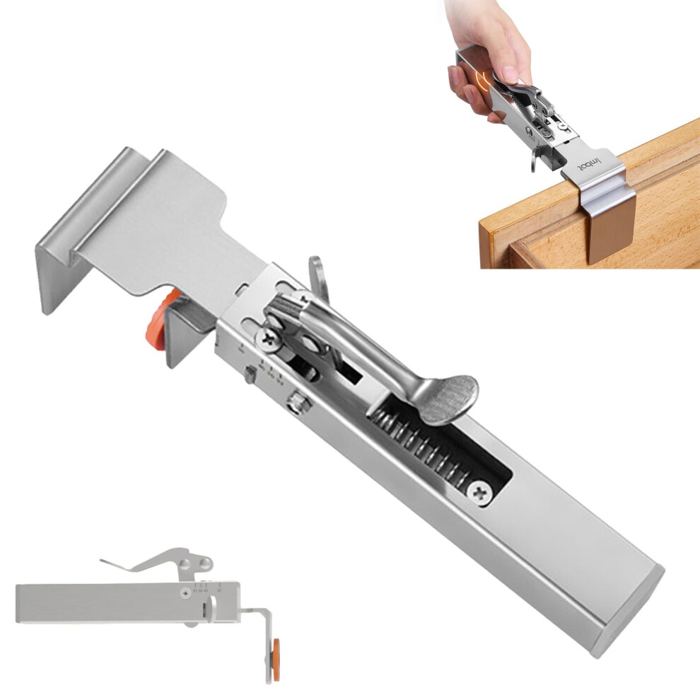 Adjustable Drawer Fixing Clamp, Drawer Front Installation Clamps, Universal Stainless Steel Fixing Clips For Household Tables Desks Mount 1Pcs 9365049677974