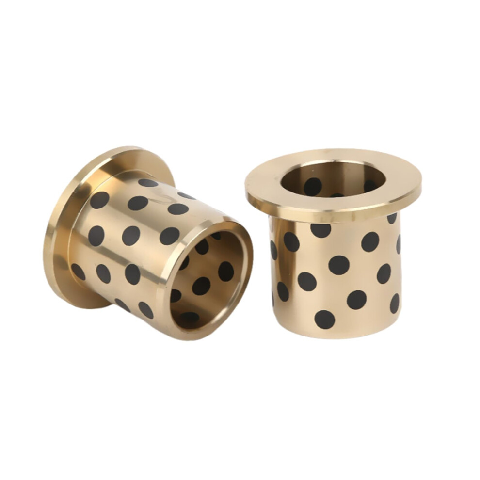 1Pc Id 20Mm Flange Selflubricating Graphite Brass Bushing, Od 24Mm, 1550Mm 9365049681834