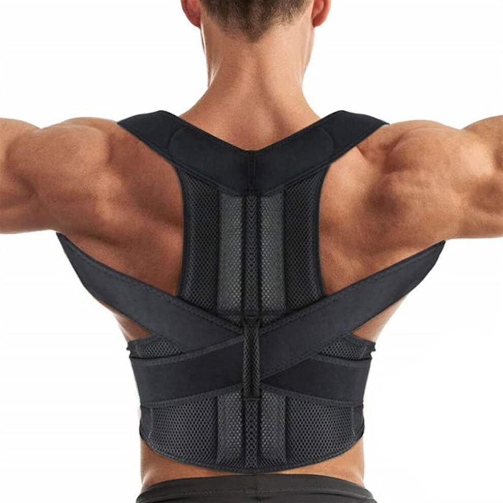 XS5XL Plus Size Back Brace Posture Corrector for Men and Women  Shoulder Lumbar Support (S)