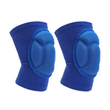 Sport Knee Pads 1 Pair, Thick Sponge, NonSlip, Elastic Strap (Blue, M)