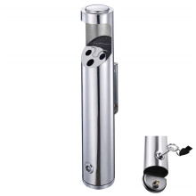 Commercial Wall Mounted Ashtray Stainless Steel Cigarette Bin for Pub, Bar, Office Ref: 1880