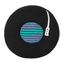Vinyls Record Player Shape Seat Cushion Pad Thick PP-Black