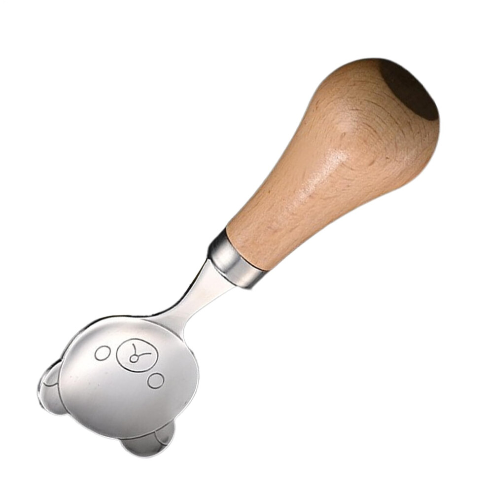 Baby Forks  Stainless Steel Cutlery for SelfFeeding  AntiChoking Kids Utensils with Wooden Handle and Food Grade for Travel Bear Face Spoon