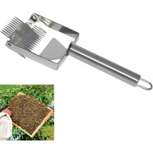 Honey Cutter, Adjustable 16 Tin Stainless Steel Cut Honey Fork Scraper With Stainless Steel Handle For Beekeeper