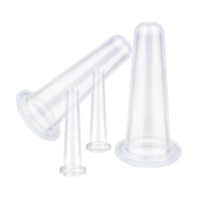 Vacuum Suction Cups Silicone Vacuum Cups – Firming Massage Tool with Vacuum for Home Outdoor Travel School White