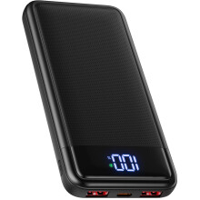 (Zwart) Powerbank, dunste 22,5W QC 4,5A Powerbank 13800mAh PD3.0 USB C (ingangen/uitgangen), draagbare oplader snel opladen batterijen Es
