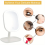 (White) LED Makeup Mirror with Lights, Portable Folding Touch Control Vanity Lighting - 3 Light Modes for Cosmetics, 5