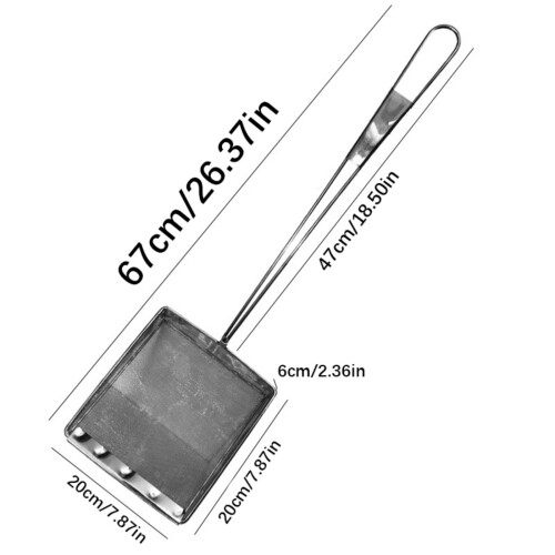 Glatter Ölsieblöffel, Edelstahl, hitzebeständiger Griff, 2