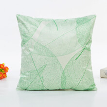 Green Leaves Cushions 50x50cm Cotton Linen Outdoor Sofa Bedroom Office Decorative