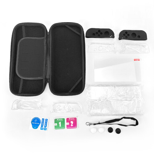 Nintendo Switch OLED Etui mit Zubehör 9-teilig Black 1