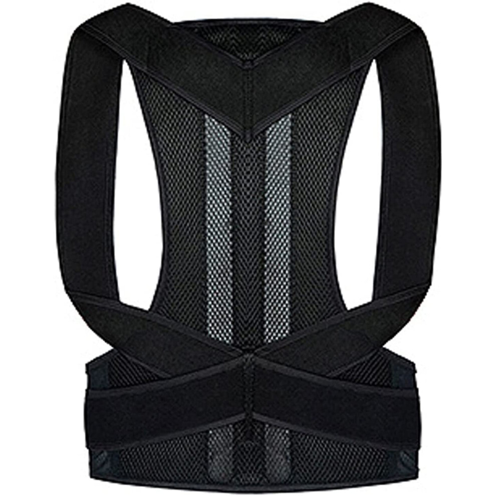 Black Posture Correction, Back Brace, Pain Relief, Lumbar Support Belt, Adjustable Waist Straps ( Xx)