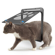 Pet Screen Door, Durable Nylon Mesh Pet Door, EasytoInstall Dog Door, Builtin Magnet, Automatic SelfClosing Cat Door for Indoor and Outdoor Use