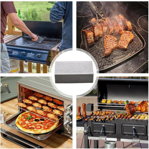 Grill Cleaning Block  BBQ Stone Scrubber with Handle for Stain Removal 2