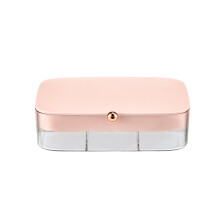 Organizator de cutie de bijuterii cu design clar, design pliabil care economisește spațiu pentru organizarea pe birou, cutie de finisare dublă din