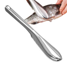 Fish Scaler Tool, Fish Scale Remover, Made of Stainless Steel, Ergonomic Handle, NonSlip Cleaning, Descaler Scraper Tool for Family Use