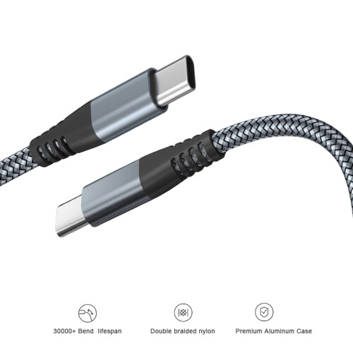 USB-C-Ladekabel 60W  USB-C PD Ladegerät Grey 1 m 1