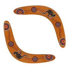 2 Pieces Wooden Boomerang Outdoor Toy for Boys, Girls and Adults, Handmade from Material for Outdoor Sports.