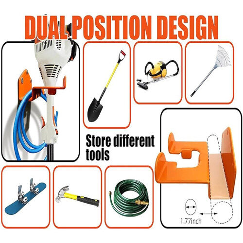 Gardening Equipment Tool Hanging Solution Heavy Load Wall Hook Bracket Rack Easy Install 1