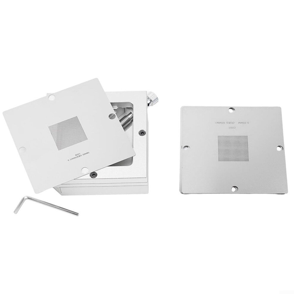 90Mm Reballing Kit With 10 Stencils For Pcb And Maintenance (Jig 10 Stencils) Bga Jig 10Pcs Stencils 9365049679527