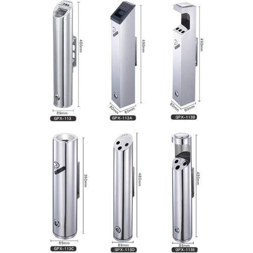 Outdoor Wall Mounted Cigarette Butt Receptacle for Pub, Bar Silver13 1