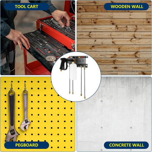 Wall Mount Pressure Washer Guns Rack Storage System for Tool 1