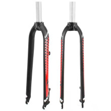 11/8 inch full aluminum alloy 26/27.5/29 inch rigid disc brake MTB fork, straight tube superlight mountain bike front fork (Color: A)