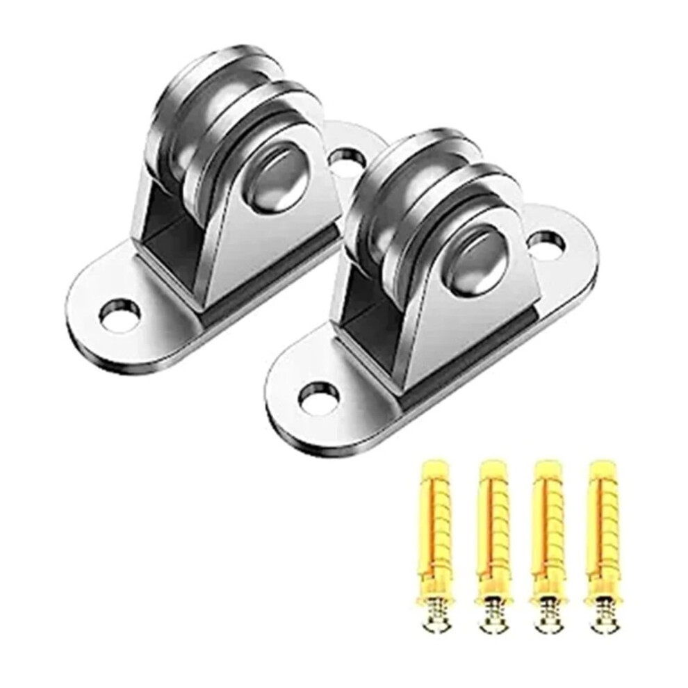 Pulley Block Pulley Block Silents Pulley Duplex Bearing Wheel Heavy Bearing Pulley Roller Pulley Wheel(2 Pack) 9412369728876