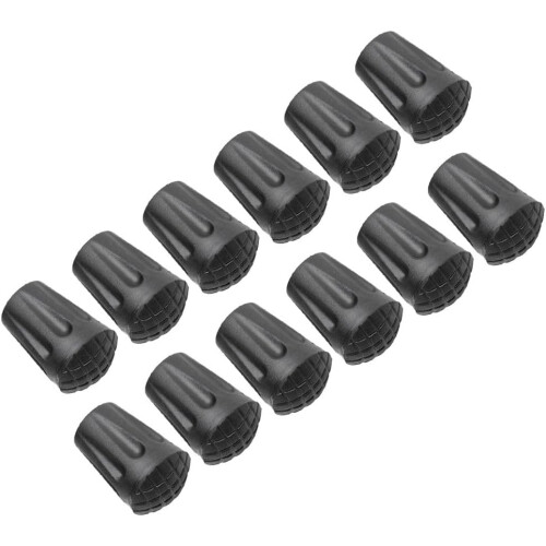 Rubber Protective Tip Covers for Trekking Poles 12 Count Set with 10 4mm Inner Diameter Ref: 2680 2