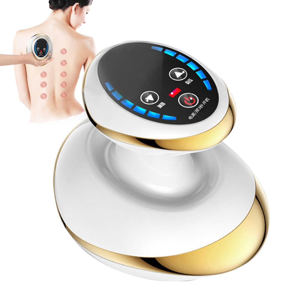 Gold Electric Massager, Full Body Scraping Massager, Adjustable Intensity For Thigh Stomach Shoulder Hand Facial Athlete