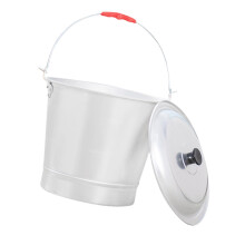 Aluminum Bucket Water Bucket Comfortable Handle Stable Rustproof Utility Pail Bathroom Portable for Farm Water Ice Water Pail, Capacity 13L