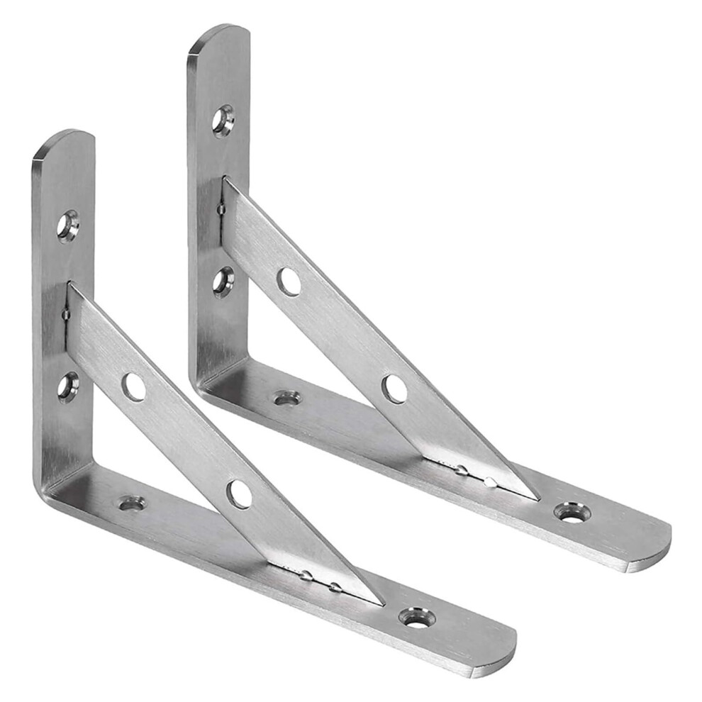 Floating Shelves, Tripod Triangle Shelf Brackets, 90Degree Right Angle, Wallmounted With Screws (150Mm*110Mm). 9412369716002