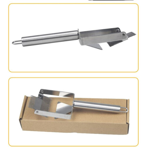 Stainless Steel Honeys Cutting Tool Reverse Hook Uncapping Fork With Ergonomic Handle Bees Hives Scraper Beekeeping Tool 1