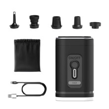 Mini Air Pump Inflate and Deflate Air Pump with 5 Nozzles USB Camping Light for Pool Toys Vacuum Bag Yoga Ball