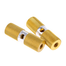 BMX Stunt Scooter Pegs Alloy Cylinder Bike Bicycle Axle Foot Pegs 3/8'' 10mm Gold