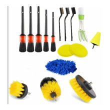 Kit di spazzole per la pulizia automobilistica multifunzionali e di varie dimensioni, set di spazzole per trapano, spazzola elettrica, accessorio per