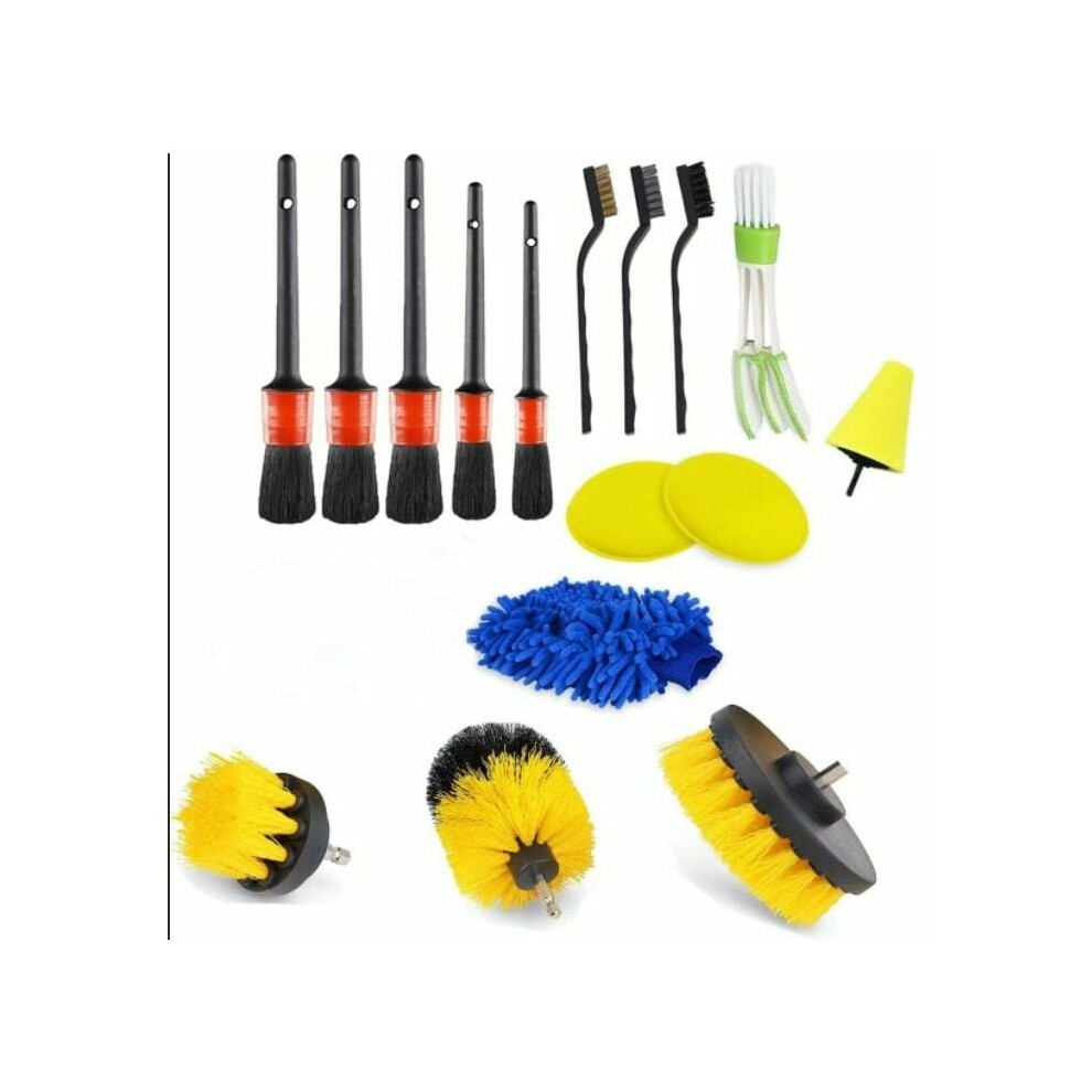 Automotive Cleaning Brush Kit For Multi-Functional & Various Size, Drill Brush Set, Power Scrubber Brush, Extended Reach Attachment, Wire Brush, Boar 9190834274126