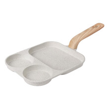 Fried Egg Pan, Breakfast Pan 3 Section Frying Pan Split Pan, Nonstick Omelette Pan, Pancake Pan, Egg Pan, Baking Pan for Pancakes, Burgers,