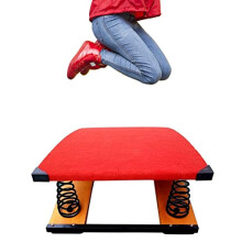 Gymnastics Springboard with 2 Springs  No Deformation Hardwood Equipment for Martial Arts, Safes, and Gymnastics Training