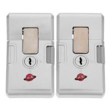 2Sets Kofferschloss ABS Zinklegierung Silber Robust Für Reisen