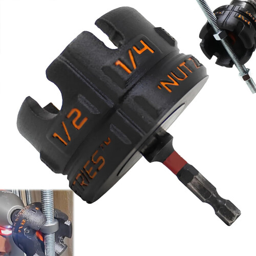 Hex Shank Nut Driver for 1/4', 3/8', 1/2' Threaded Rods