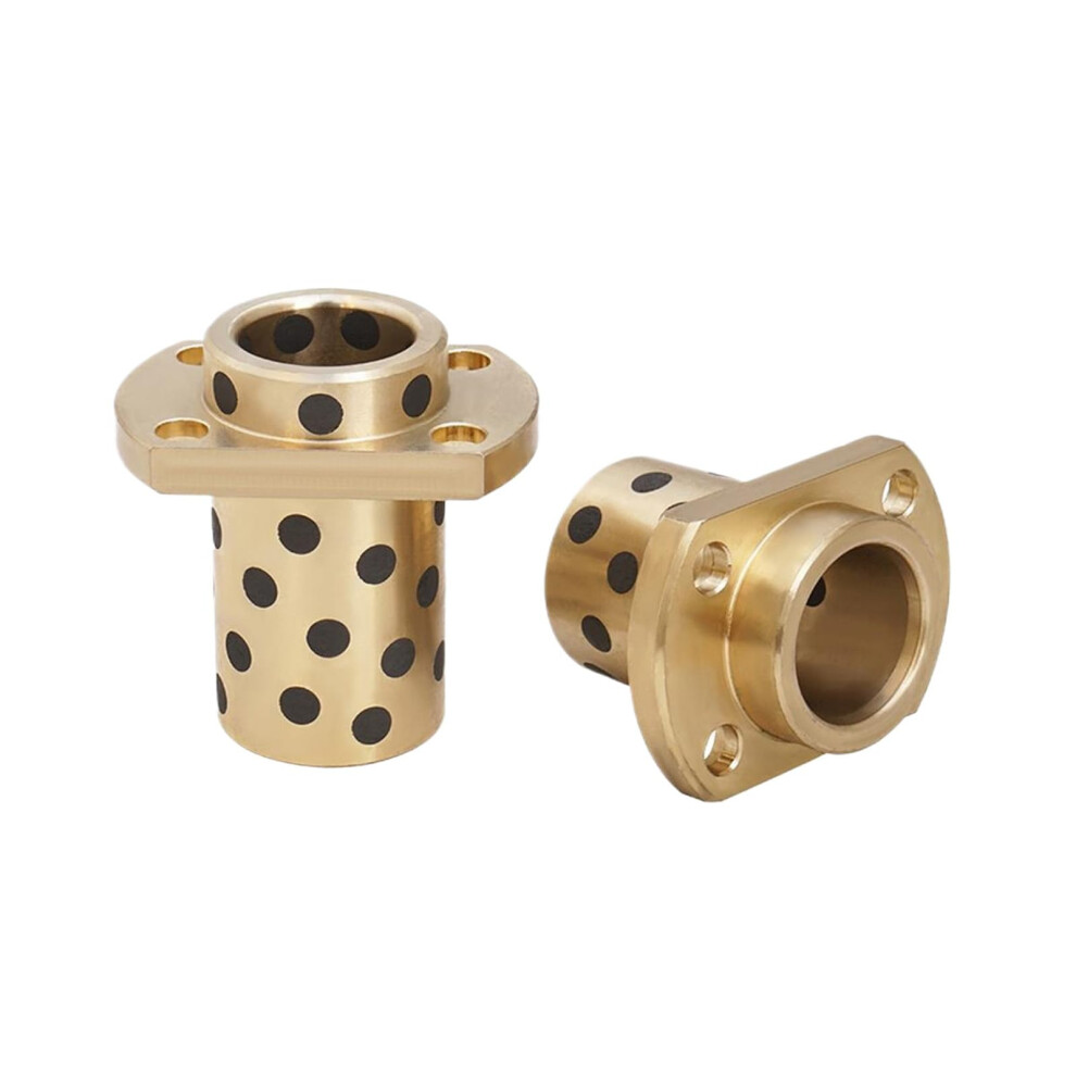 1Pc 8Mm Selflubricating Graphite Brass Flange Bearing, 12X25mm Hxt/Dxdxl 9189345805202