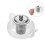 1Clear Glass Teapot with Removable Filter for Brewing Loose Tea 18