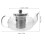 1Clear Glass Teapot with Removable Filter for Brewing Loose Tea 12