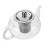 1Clear Glass Teapot with Removable Filter for Brewing Loose Tea 19