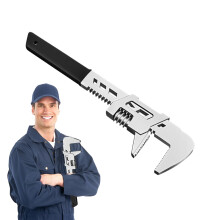 F Wrench Carbon Steel Wide Mouth Plumber's Wrench Heavy Duty Multipurpose Tool For Plumbing, Pipe Fittings, Hex Screws