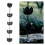 Rain chains made of ABS material, rain chains for gutters, 480cm Black 1